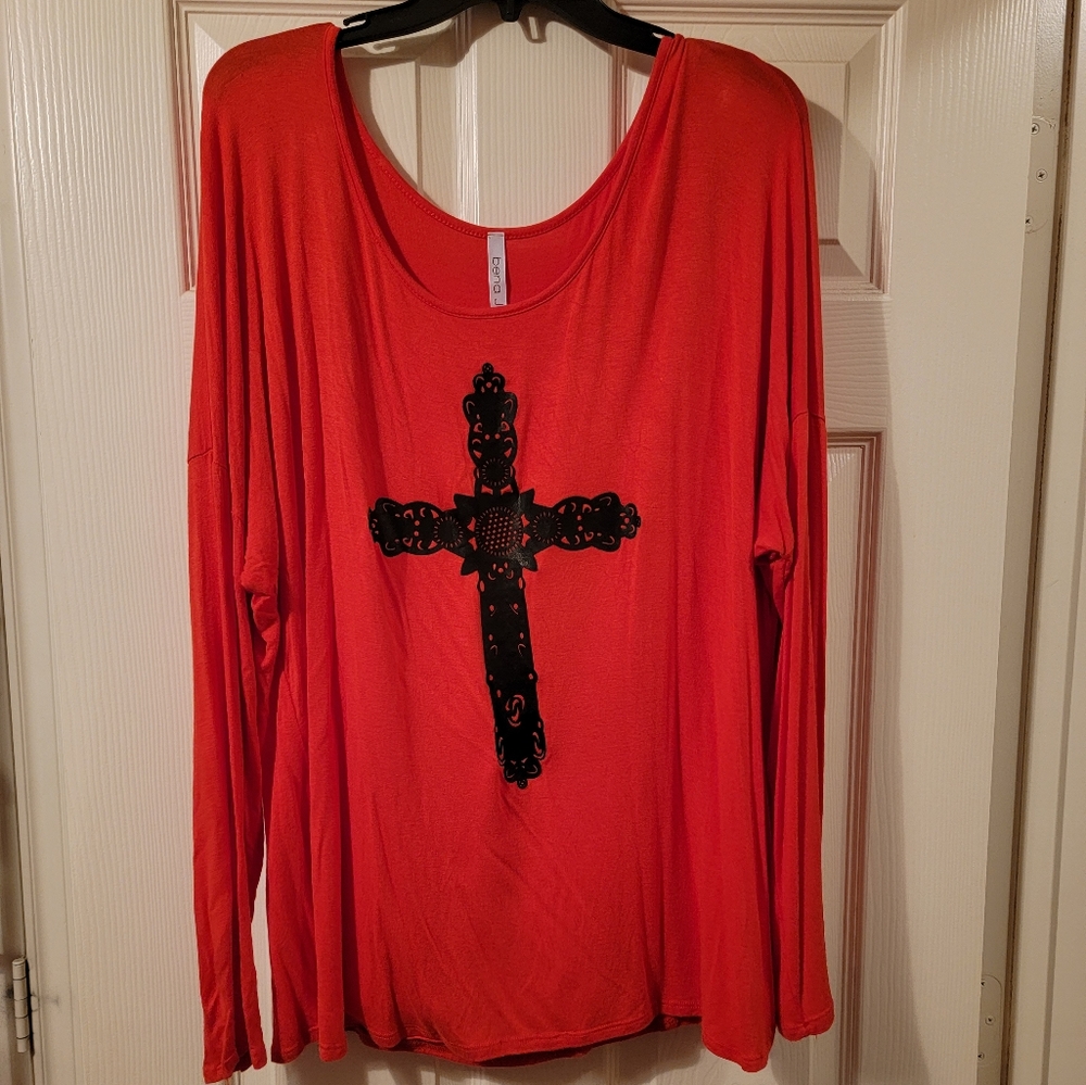 SALE-Long Sleeve Open Back Blouse
